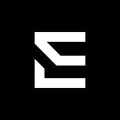 Letter E logo and icon design