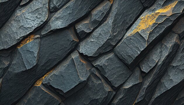 Illustration of a wall with dark slate stone texture.
