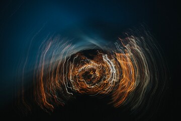 Abstract Spiral Long Exposure Photo
