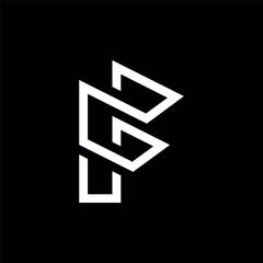 Letter F minimalist logo and icon design