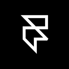 Letter F minimalist logo and icon design
