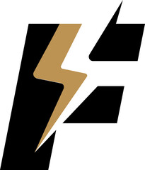 Letter F minimalist logo and icon design