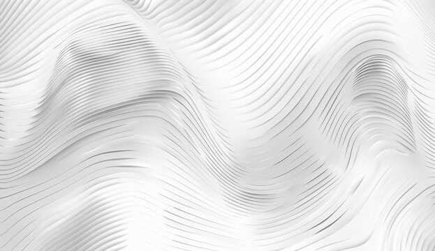Fototapeta Light grey and white pattern with thin lines, geometric background for design Vector simple elegant linear wallpaper with wavy stripes in modern style Generative AI
