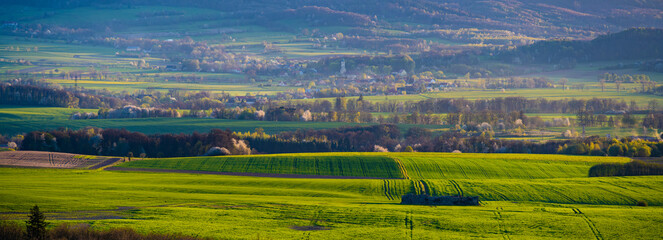 spring in Kaczawskie mountains in Lower Silesia in Poland