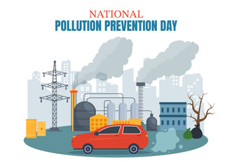 National Pollution Prevention Day Vector Illustration series