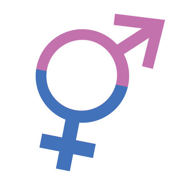 Unisex Icon Designed in a Line Style, Gender icon vector design. Male, female sign of gender equality icon vector. Vector illustration, Male and female symbols on a white background 19