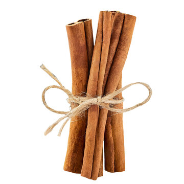 cinnamon sticks, isolated image on transparent background