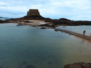 Plage Saint-Malo à marée basse