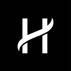 Letter H minimalist logo and icon design