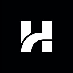 Letter H minimalist logo and icon design