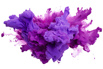 Purple-Toned Bold Paint Burst Isolated on Transparent Background PNG format - obrazy, fototapety, plakaty