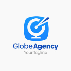 Globe Agency Logo Design Template: Letter G Symbol. This modern alphabet-inspired logotype is perfect for Technology, Business, Organizations, Personal Branding, and more.