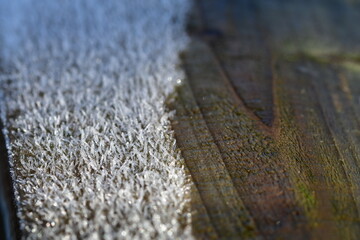 Macro photography of a ice crystals