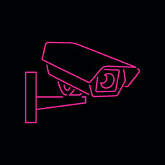 Video surveillance sign. Video camera icon. Symbol of surveillance, security, safety or video recording.