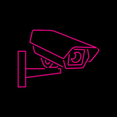 Video surveillance sign. Video camera icon. Symbol of surveillance, security, safety or video recording.