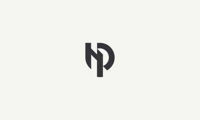 initials letter hp monogram simple logo design vector illustration