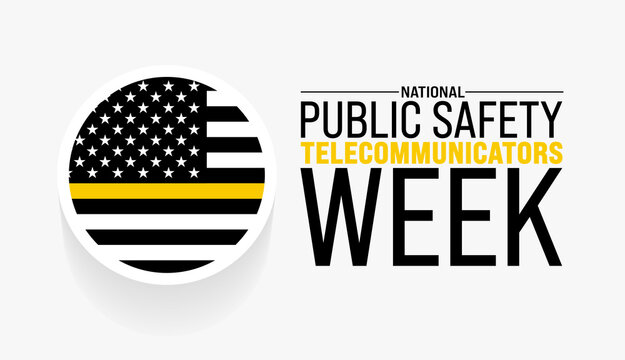 Public Safety Telecommunicators Week or Thank you dispatchers concept background design template.