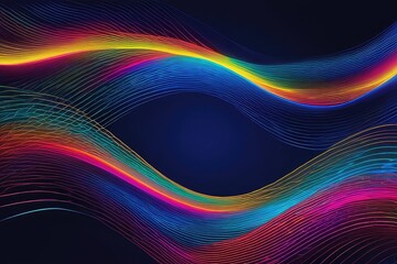 Abstract background of dynamic neon lines