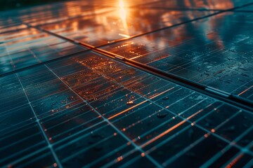 Solar power energy - Closeup of solar panels, pv, photovoltaics texture