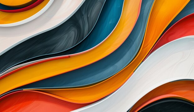 A modern abstract background with colorful curved lines, creating an atmosphere of creativity and innovation Generative AI