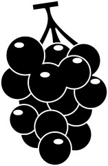 grape illustration leaf silhouette agriculture logo fruit icon nature outline raisin green vine food natural harvest raise branch grow shape ripe healthy wine for vector graphic background