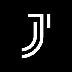 Letter J minimalist logo and icon design
