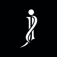 Letter J minimalist logo and icon design