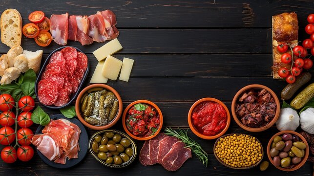 italian antipasti frame 