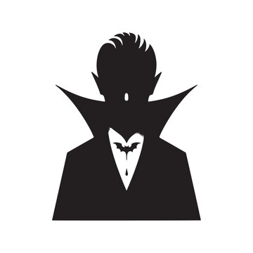 Dracula silhouette: Dracula Vector Silhouette Embodying the Mystery and Allure of Count , dracula black illustration