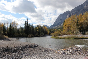 the river in the mountains