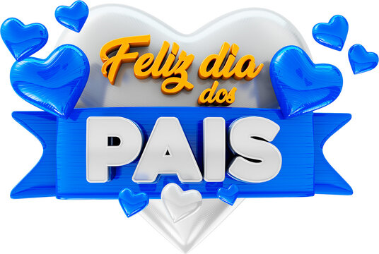 selo 3d feliz dia pais promocao pais, logotipo papai, oferta dia dos pais