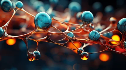 Foto op Canvas DNA molecule background. Science and medical background. © nataliia_ptashka