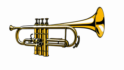 Fototapeta premium Shiny Trumpet Illustration