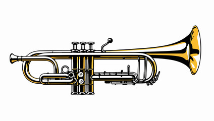 Naklejka premium Jazz Trumpet Graphic Design