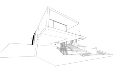 architectural drawing of a house