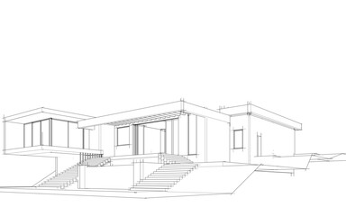 architectural drawing of a house
