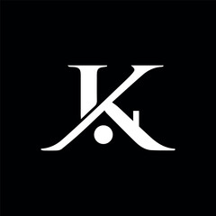 Letter k minimalist logo and icon design