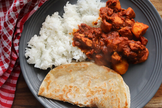 chicken and rice. Cape Malay chicken curry