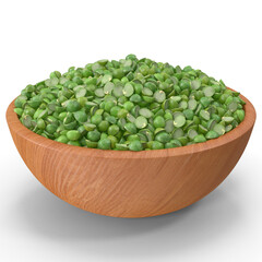 Generous Bowl of Nutritious Split Peas - A Foundation for Hearty Soups and Wholesome Dishes