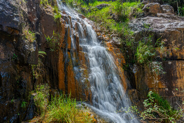 Obraz premium Serene Cascade at Datanla Waterfall, Dalat, Vietnam