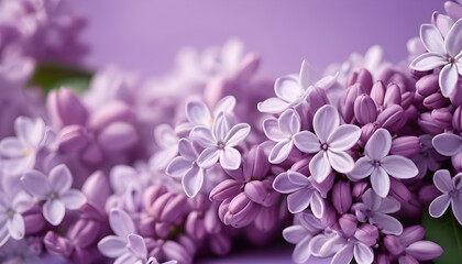 Obraz na płótnie Canvas Beautiful purple background from lilac flowers close-up. Spring flowers of lilac.