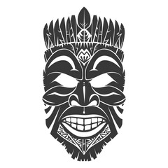 Silhouette Hawaiian Mask black color only