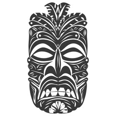 Silhouette Hawaiian Mask black color only
