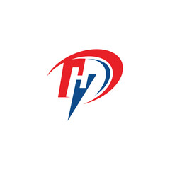Power Letter P Logo Vector - obrazy, fototapety, plakaty
