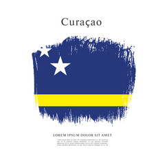 Flag of Curacao, vector layout design
