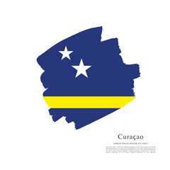 Flag of Curacao, vector layout design