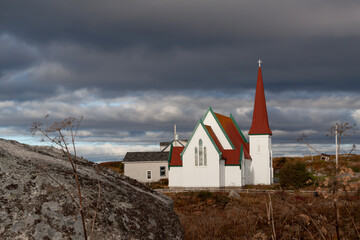 Weiße Holzkirche von Peggy´s Cove, Halifax