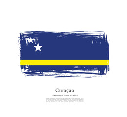 Fototapeta premium Flag of Curacao, vector layout design