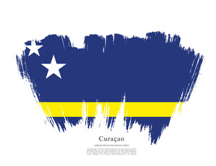 Flag of Curacao, vector layout design