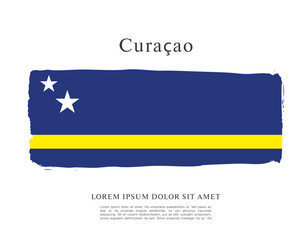 Flag of Curacao, vector layout design